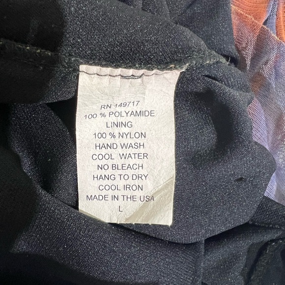 Colorful Abstract Elana Kattan Long Sleeve Mesh Top - Picture 4 of 5